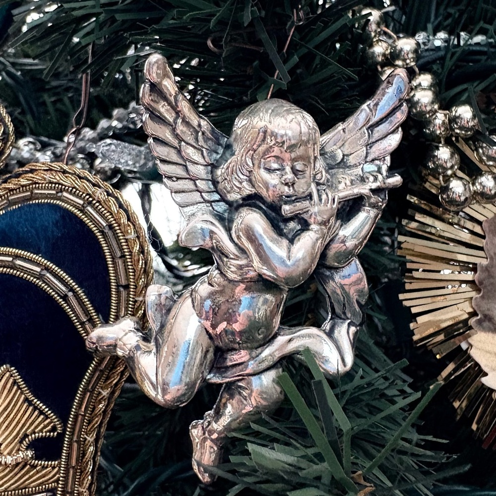 Oneida Silver-plate 1991 Cherub Ornament❣️